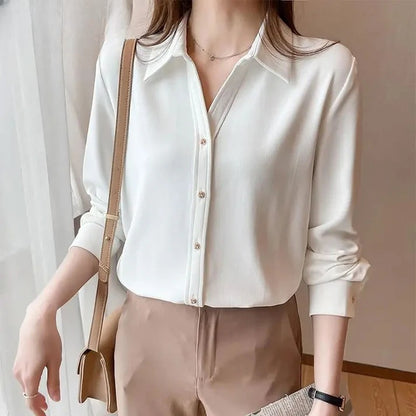 White Chiffon Blouse