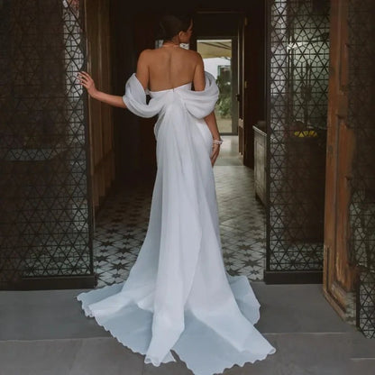 Elegant Off-Shoulder Mermaid Wedding Dress