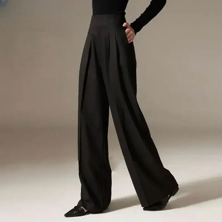 Women's High-Waisted Wide-Leg Pants