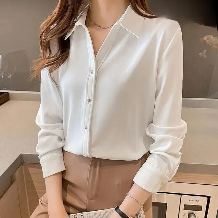 White Chiffon Blouse