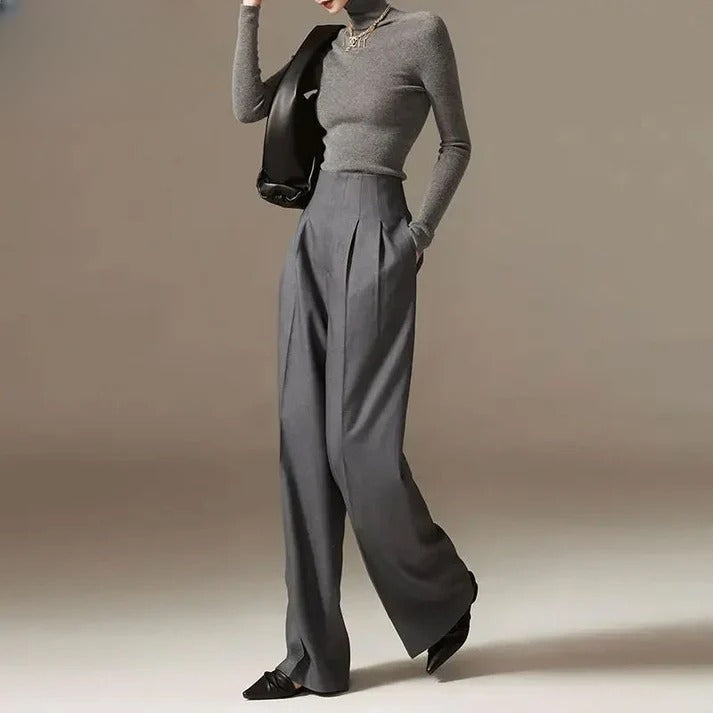 Women's High-Waisted Wide-Leg Pants