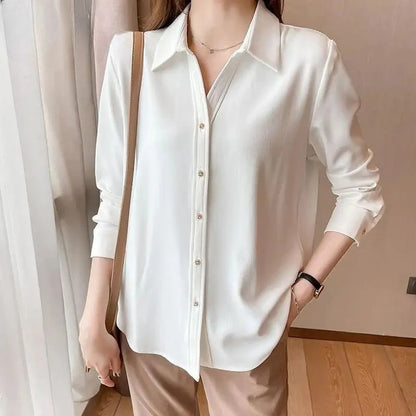 White Chiffon Blouse