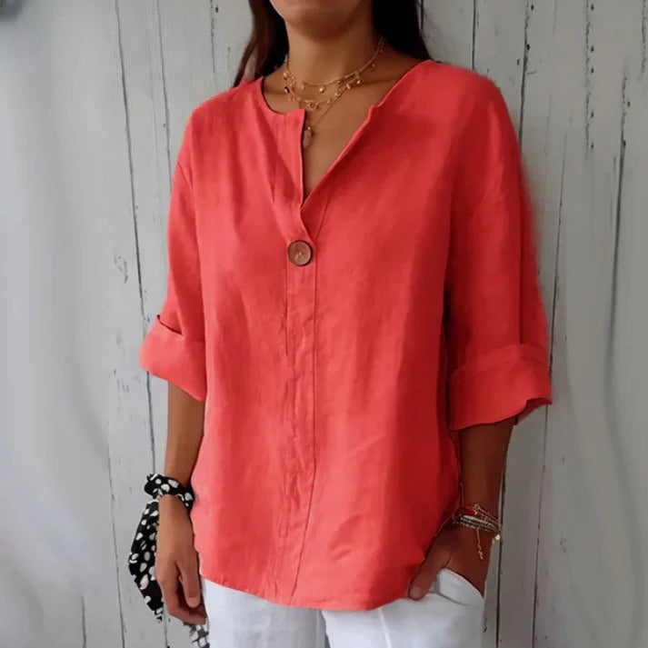 Women's Casual V-Neck Blouse