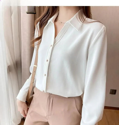 White Chiffon Blouse